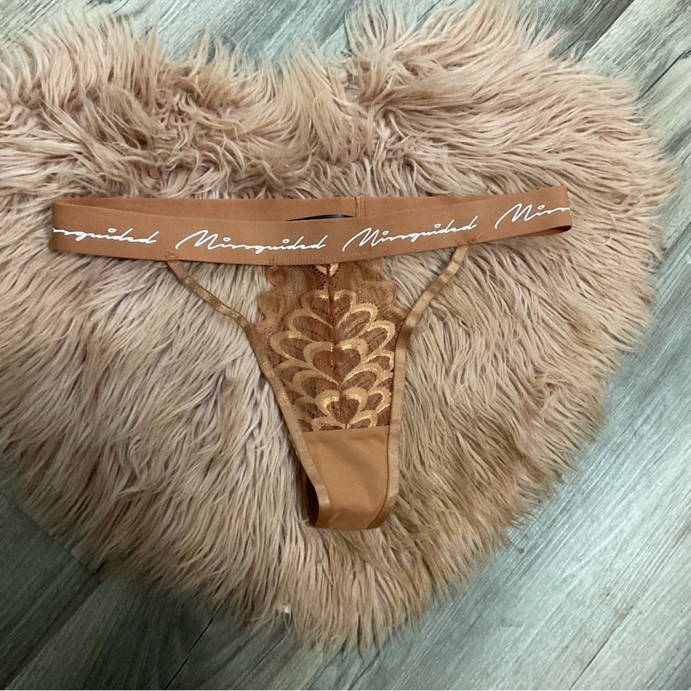 Missguided Camel Lace Thong NWOT